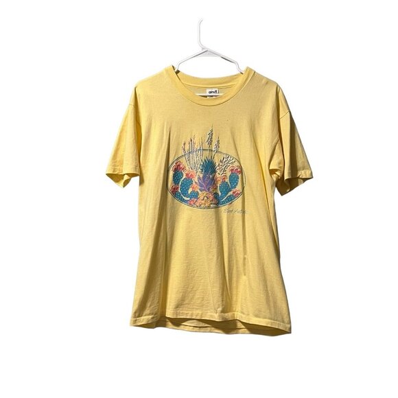 Anvil Tops - Single Stitch‎ San Antonio Anvil U.S.A. Cotton T-Shirt Size Large Travel VTG